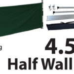Marquee Accessories Half Wall Kit 4.5m - Full Kit with Frame and Fabric HW45M-GREEN-KIT
