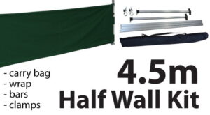 Marquee Accessories Half Wall Kit 4.5m - Full Kit with Frame and Fabric HW45M-GREEN-KIT