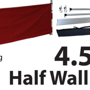 Marquee Accessories Half Wall Kit 4.5m - Full Kit with Frame and Fabric HW45M-RED-KIT