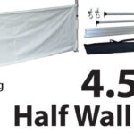 Marquee Accessories Half Wall Kit 4.5m - Full Kit with Frame and Fabric HW45M-WHITE-KIT