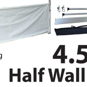 Marquee Accessories Half Wall Kit 4.5m - Full Kit with Frame and Fabric HW45M-WHITE-KIT