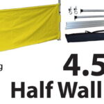 Marquee Accessories Half Wall Kit 4.5m - Full Kit with Frame and Fabric HW45M-YELLOW-KIT