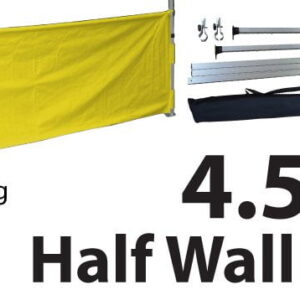 Marquee Accessories Half Wall Kit 4.5m - Full Kit with Frame and Fabric HW45M-YELLOW-KIT