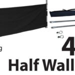Marquee Accessories Half Wall Kit 4m - Full Kit with Frame and Fabric HW4M-BLACK-KIT