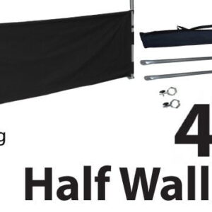 Marquee Accessories Half Wall Kit 4m - Full Kit with Frame and Fabric HW4M-BLACK-KIT