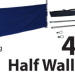 Marquee Accessories Half Wall Kit 4m - Full Kit with Frame and Fabric HW4M-BLUE-KIT