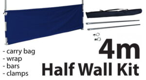 Marquee Accessories Half Wall Kit 4m - Full Kit with Frame and Fabric HW4M-BLUE-KIT