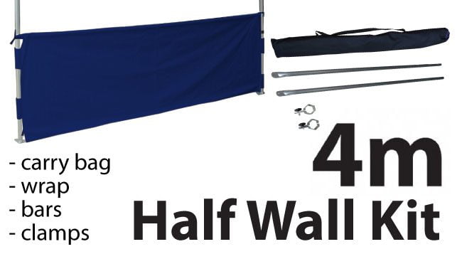 Marquee Accessories Half Wall Kit 4m - Full Kit with Frame and Fabric HW4M-BLUE-KIT