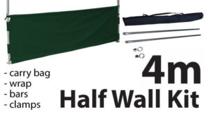 Marquee Accessories Half Wall Kit 4m - Full Kit with Frame and Fabric HW4M-GREEN-KIT