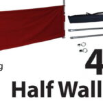 Marquee Accessories Half Wall Kit 4m - Full Kit with Frame and Fabric HW4M-RED-KIT