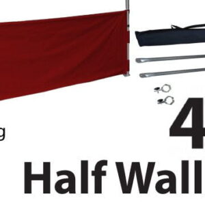 Marquee Accessories Half Wall Kit 4m - Full Kit with Frame and Fabric HW4M-RED-KIT