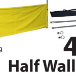 Marquee Accessories Half Wall Kit 4m - Full Kit with Frame and Fabric HW4M-YELLOW-KIT