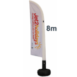 Inflatable Flag Feather Banner  - 8M - DOUBLE SIDED Print Material with base and pump