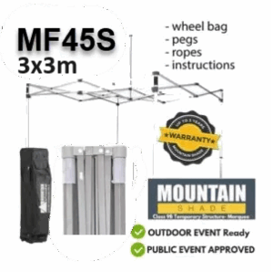 MF45S Frame 3x3m HEX inc. Wheel bag, Pegs Ropes 3 YR Warr