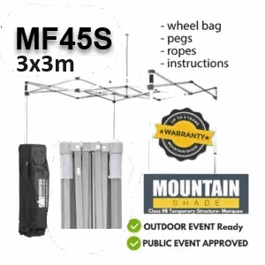 MF45S Frame 3x3m HEX inc. Wheel bag, Pegs Ropes 3 YR Warr