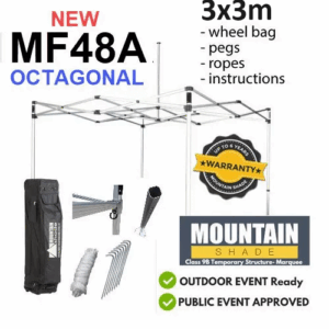 MF48A Heavy Duty Spec 3m x 3m Alloy inc Wheel bag Pegs Ropes 6 Yr Warr