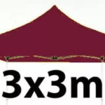 Marquee Roof 3m x 3m -CRIMSON- STOCK POLYESTER RR-330-CRIMSON