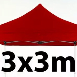 Marquee Roof 3m x 3m - RED - STOCK POLYESTER RR-330-RED