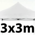 Marquee Roof 3m x 3m - WHITE - STOCK POLYESTER RR-330-WHITE