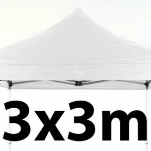 Marquee Roof 3m x 3m - WHITE - STOCK POLYESTER RR-330-WHITE