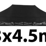 Marquee Roof 3m x 4.5m - BLACK - STOCK POLYESTER RR-345-BLACK
