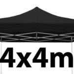 Marquee Roof 4m x 4m - BLACK - STOCK POLYESTER RR-440-BLACK