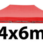 Marquee Roof 4m x 6m - RED - STOCK POLYESTER RR-460-RED