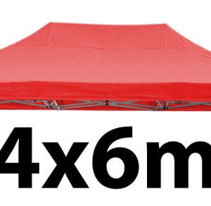 Marquee Roof 4m x 6m - RED - STOCK POLYESTER RR-460-RED