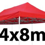 Marquee Roof 4m x 8m - RED - STOCK POLYESTER RR-480-RED