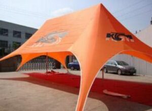 19M ( 2 Pole) Star Shade Assembly with Heavy Duty Dual Pole Poly Roof - 19m Star Shade Package in Stock Colour STSH19M