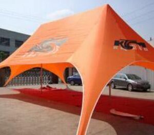 19M ( 2 Pole) Star Shade Assembly with Heavy Duty Dual Pole Poly Roof - 19m Star Shade Package in Stock Colour STSH19M