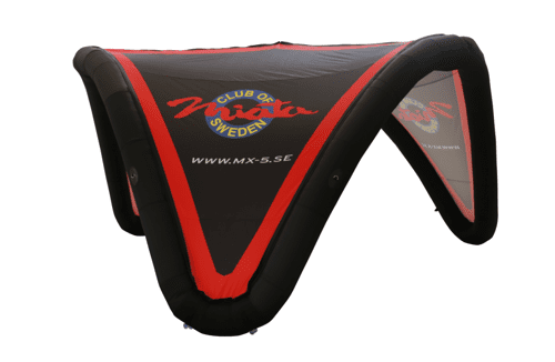 6x6m V Tent Base Wave Inflatable Printed Roof