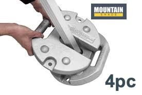 Pack of 4pc Marquee Steel Weight ANTI RUST - Each 10kg & Silver WS10KG_4PAK
